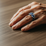 Prsten Vintage Zlatý Ocean Vlnitý